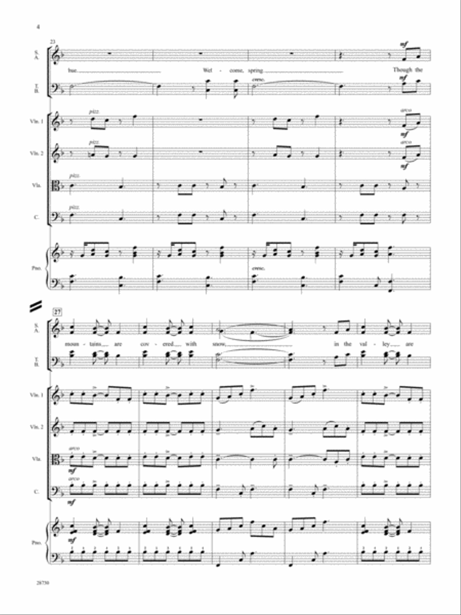 Welcome, Spring: Score Welcome, Spring: Score Score scores gallery preview page 4