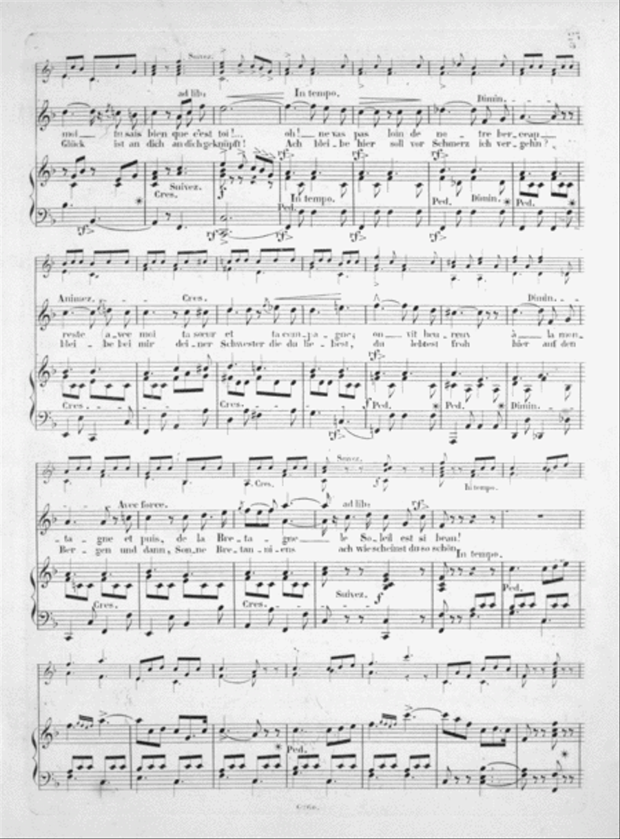 Le Soleil De Ma Bretagne. Die Sonne von Breatannien, Melodie Voice scores gallery preview page 3