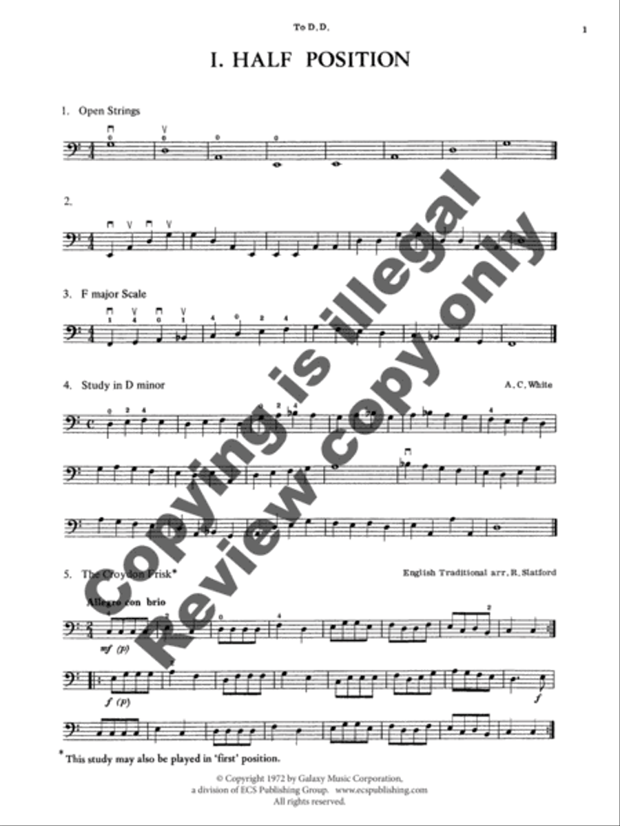 Yorke Studies for Double Bass, Volume 1 Double Bass scores gallery preview page 3