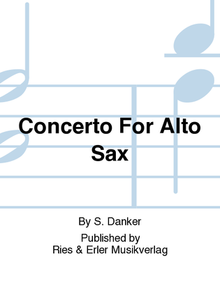 Concerto for Alto Saxophone and Orchestra