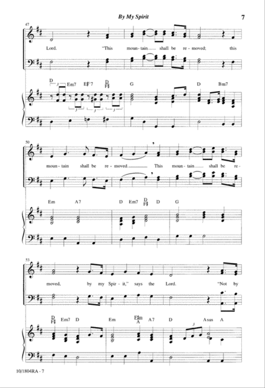By My Spirit By My Spirit 4-Part scores gallery preview page 7