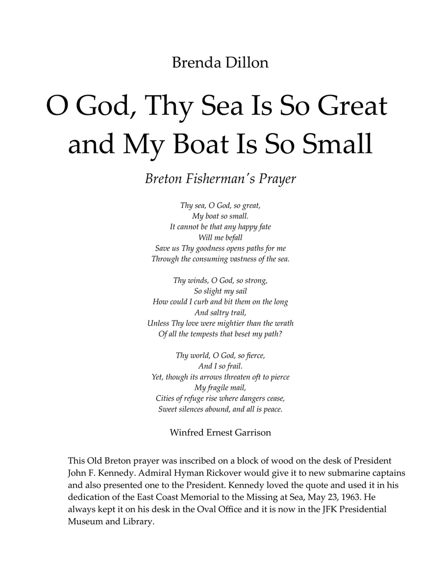 O, God, Thy Sea Is So Great and My Boat Is So Small 4-Part scores gallery preview page 2