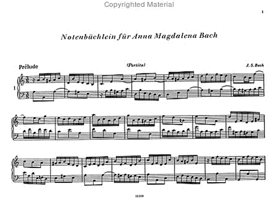 Notenbuchlein fur A.M. Bach