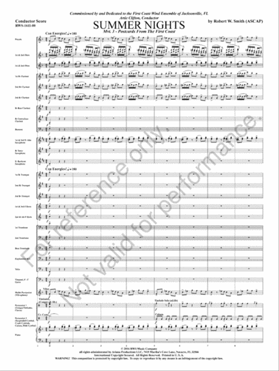 Summer Nights Summer Nights Concert Band scores gallery preview page 4