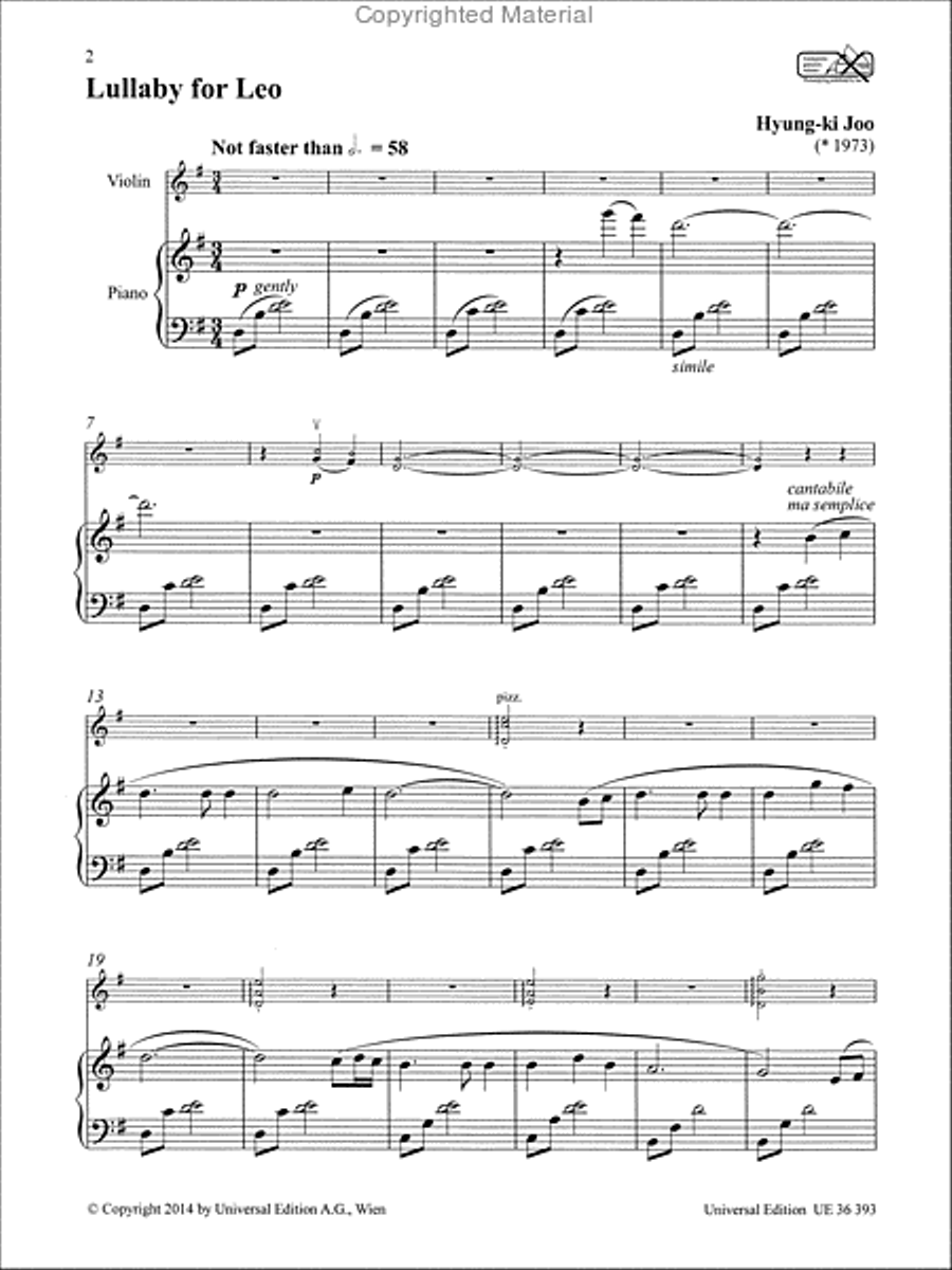 Lullaby for Leo Chamber Music scores gallery preview page 2