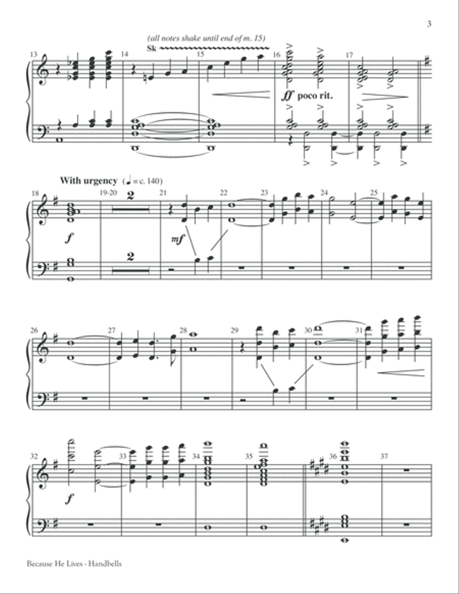 Because He Lives 4-Part scores gallery preview page 3
