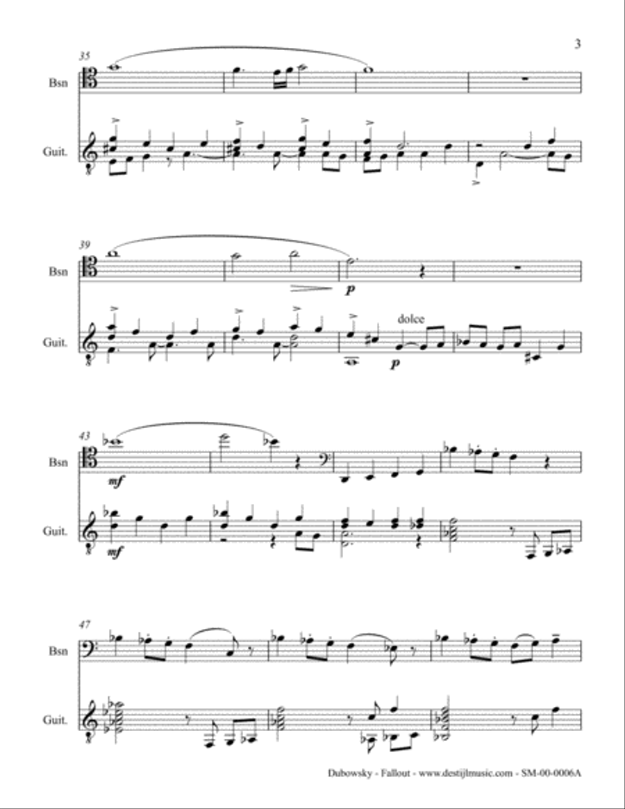 Fallout (Gtr/Bsn) Bassoon scores gallery preview page 5