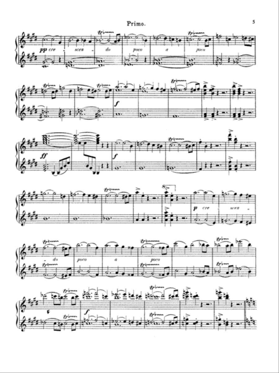 Rimsky-Korsakov: Scheherazade (Suite Symphonique, Op. 35) Piano Duet scores gallery preview page 4