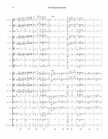 The Children of the Regiment (Die Regimentskinder) transcribed for concert band image number null
