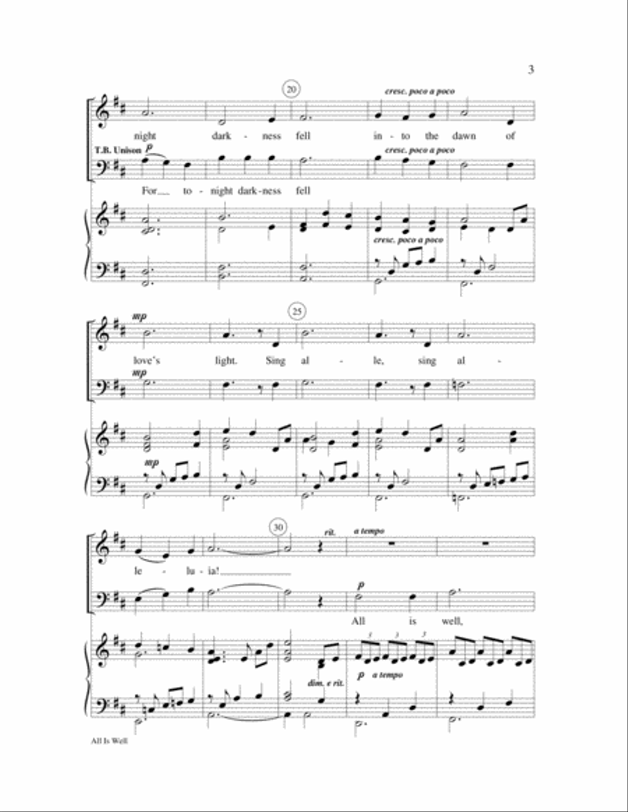 All Is Well 4-Part scores gallery preview page 4