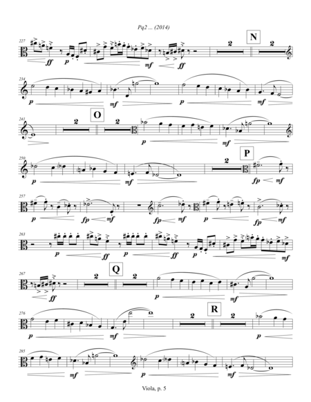 Pq2 ... (2014) for piano and string quartet, viola