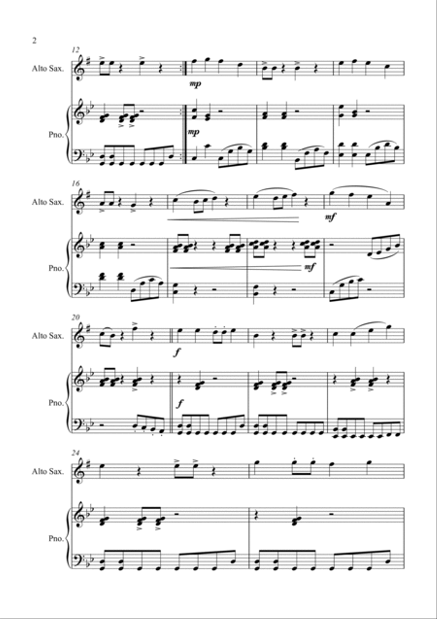 The Sax Goes Truckin' Piano scores gallery preview page 2