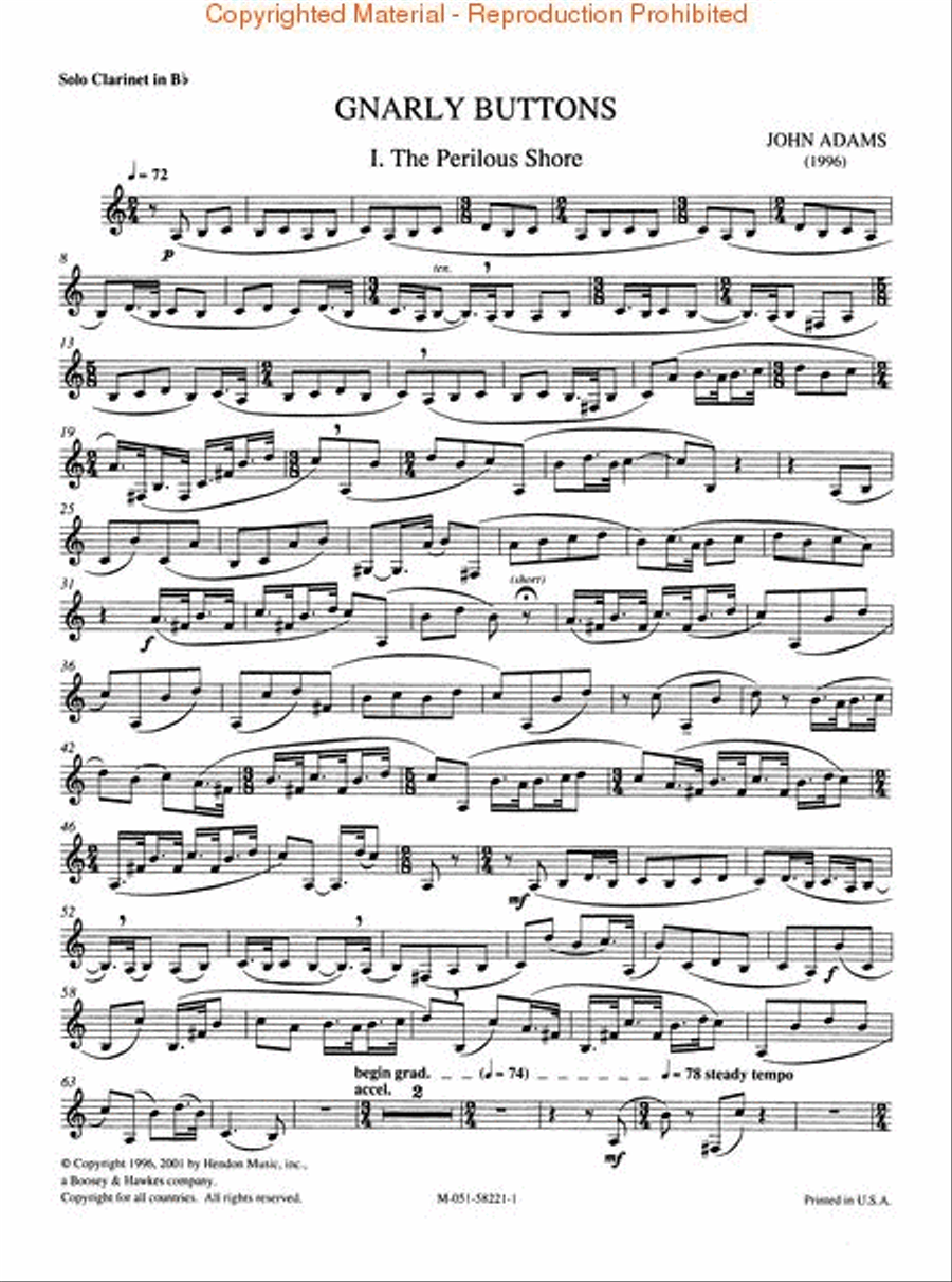 Gnarly Buttons Clarinet Solo scores gallery preview page 4