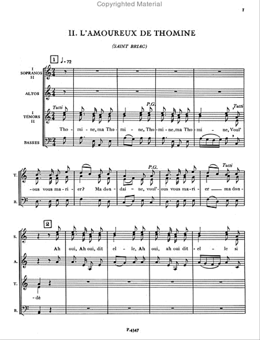 Chansons populaires de Haute-Bretagne (2) Choir scores gallery preview page 2
