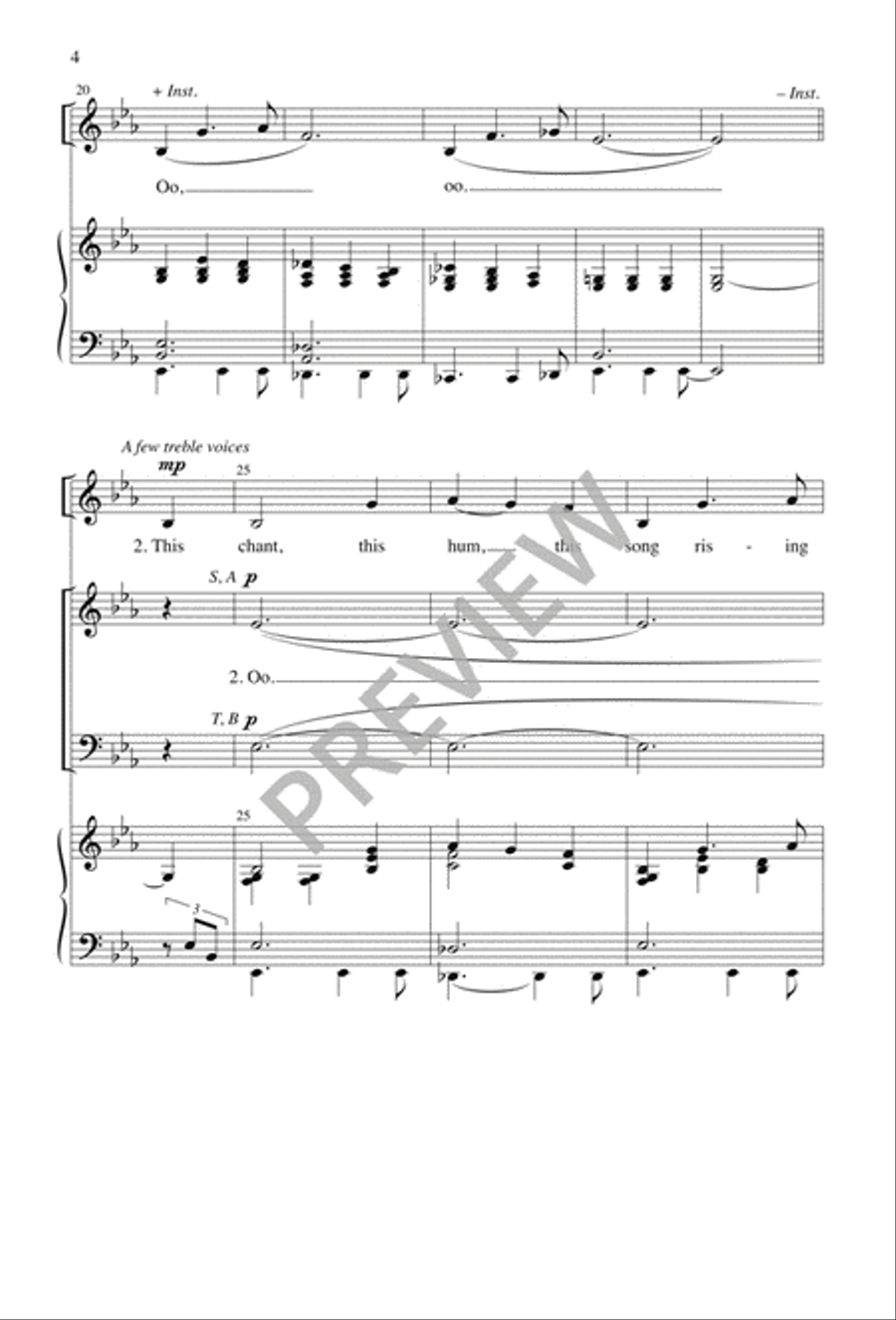 An Echo of the Voice of God 4-Part scores gallery preview page 5