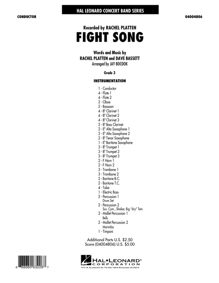 Fight Song - Conductor Score (Full Score)