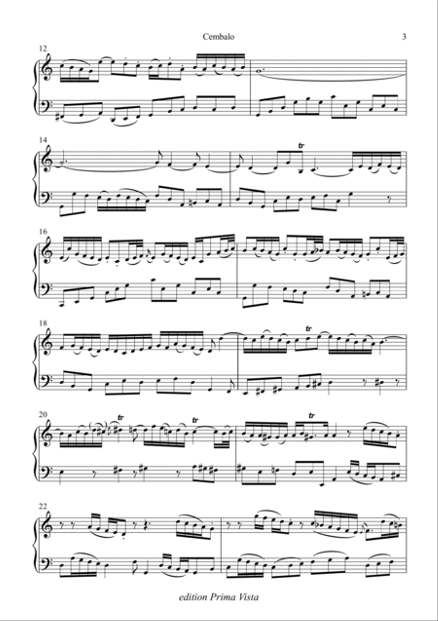 J. S. Bach, Three Sonatas for Alto Recorder & Harpsichord BWV 1027-1029 (harpsichord part) Chamber Music scores gallery preview page 3
