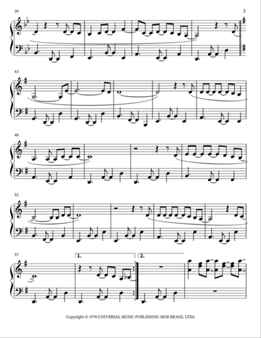Usted Abuso (Voce Abusou) Piano Solo scores gallery preview page 3