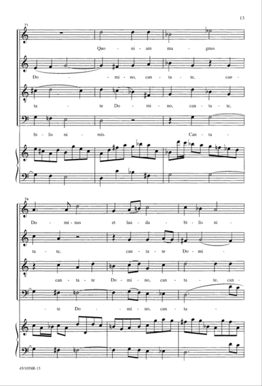 Cantate Domino 4-Part scores gallery preview page 15