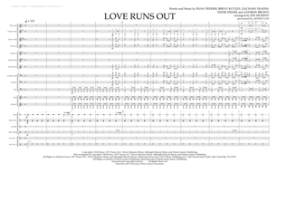Love Runs Out - Full Score