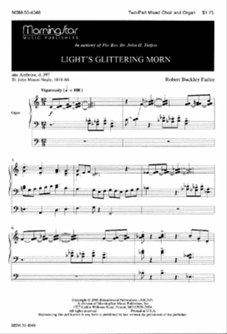 Light's Glittering Morn SSA scores gallery preview page 1