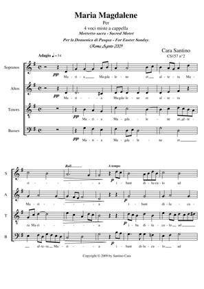 Maria Magdalene - Motet for Choir SATB a cappella