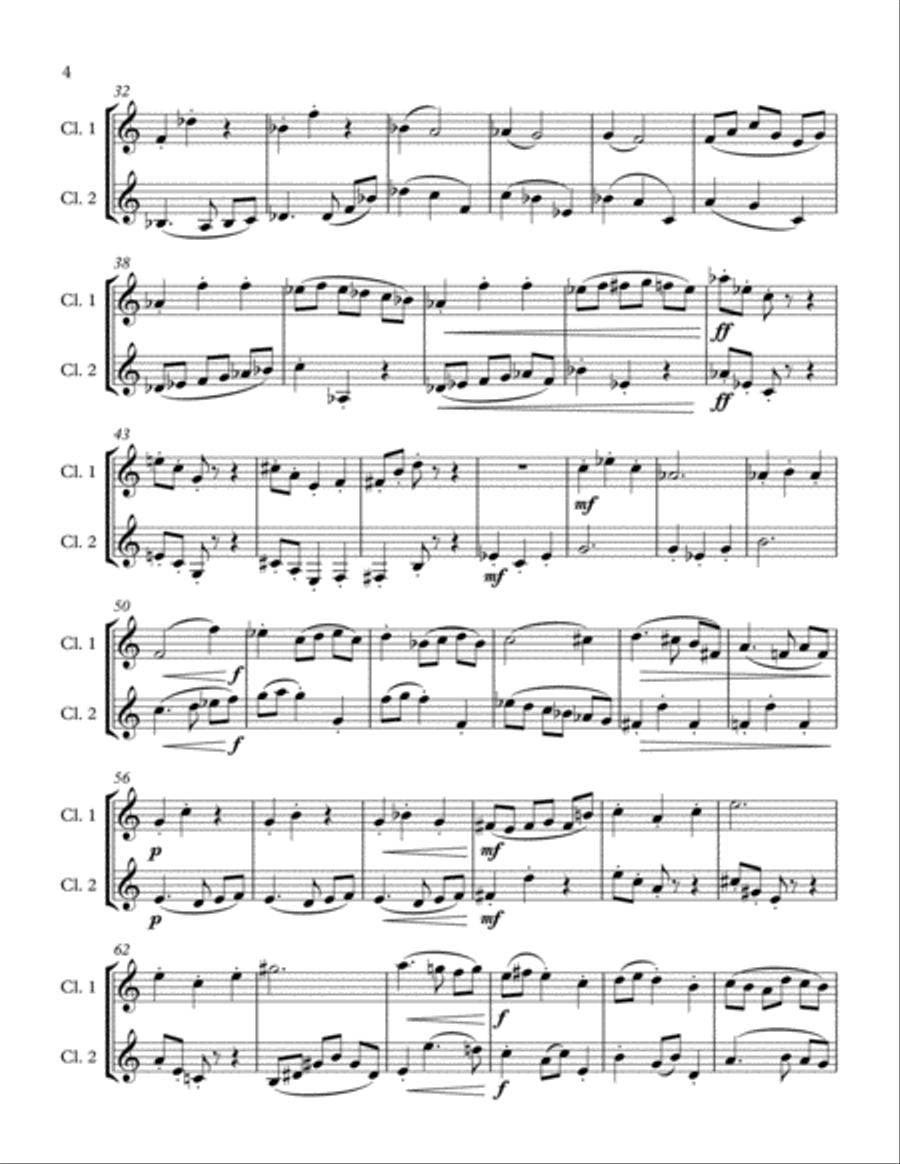 Clarinet Duet Clarinet Duet scores gallery preview page 4