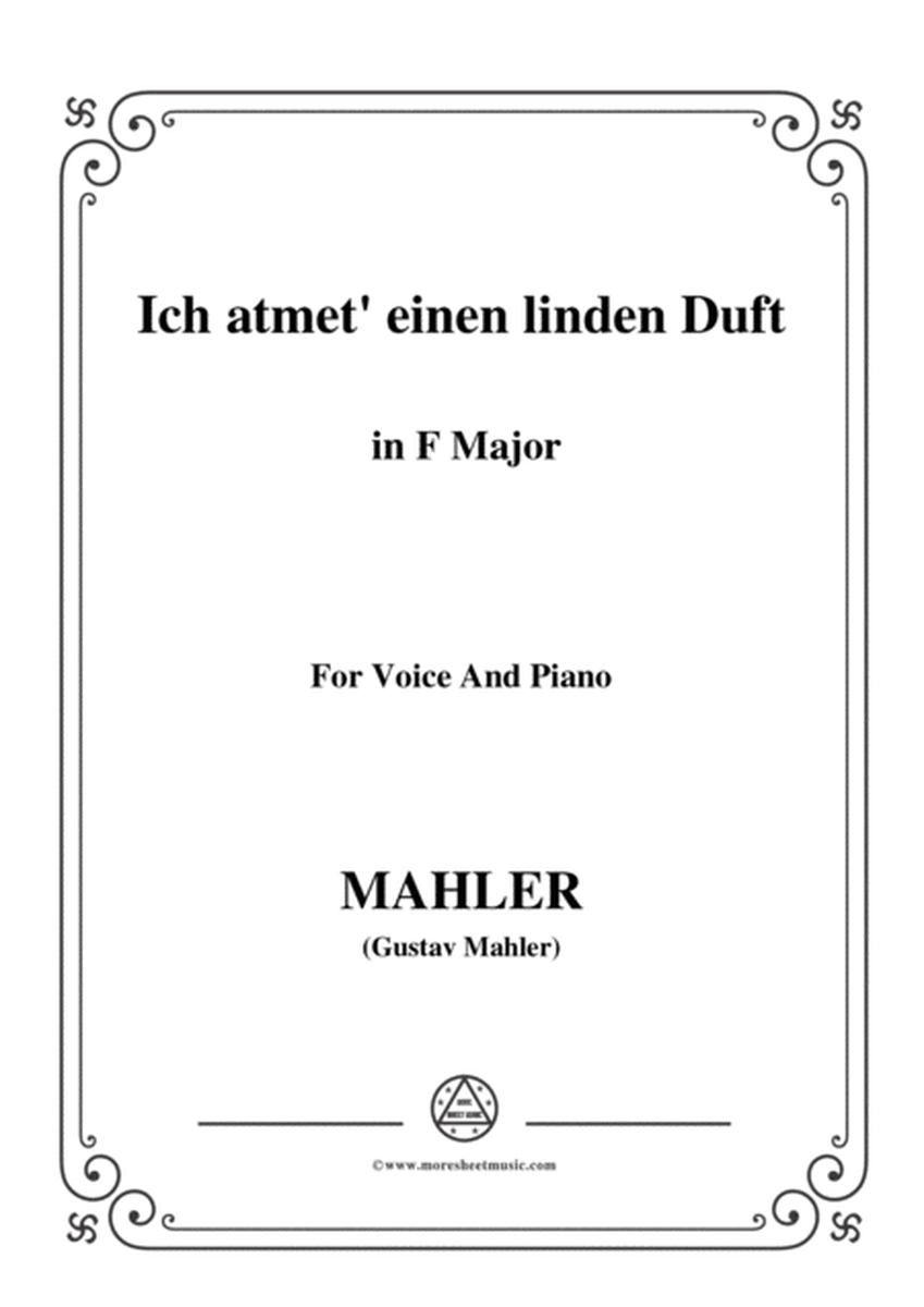 Mahler-Ich atmet' einen linden Duft in F Major,for Voice and Piano image number null