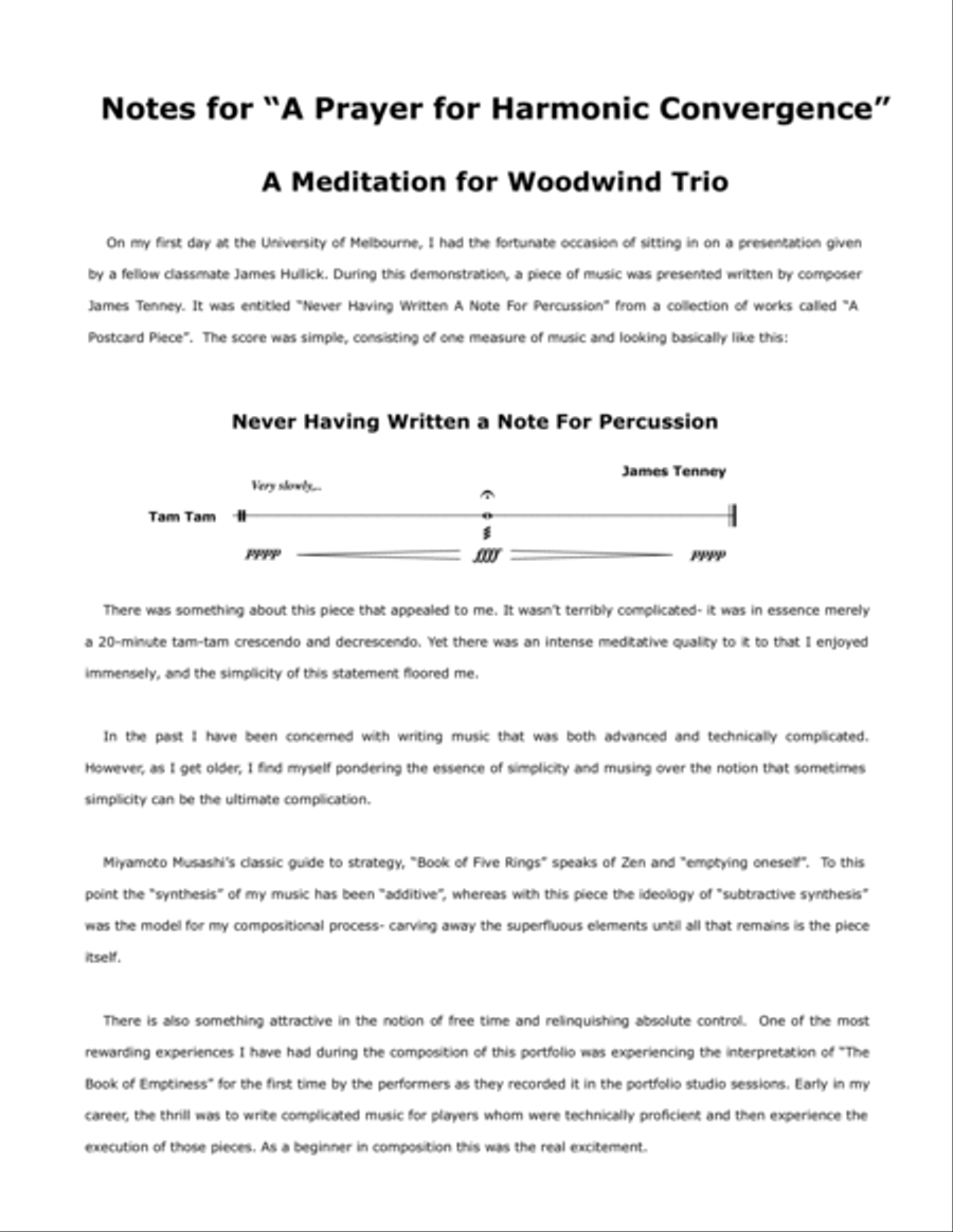 A Prayer for Harmonic Convergence