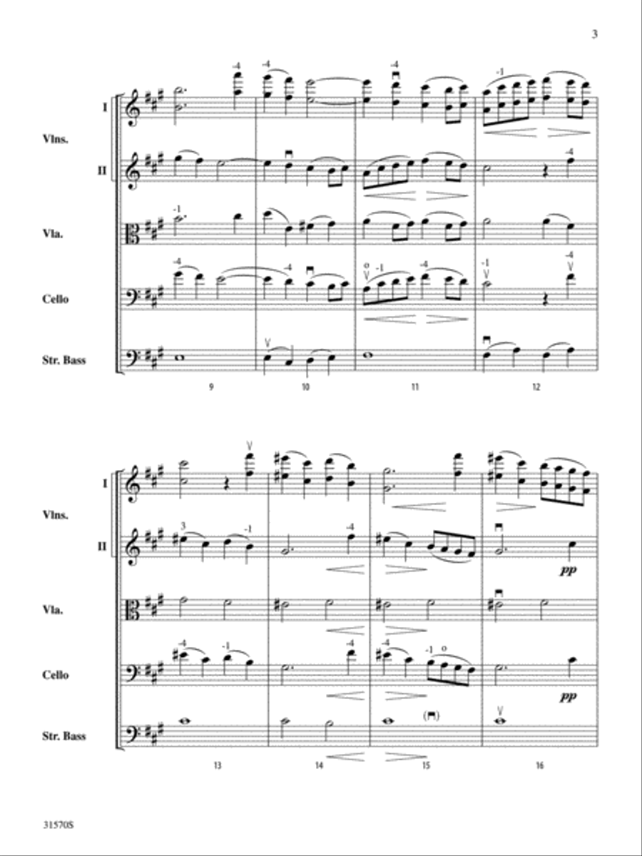 Sonata in A Major (Mvt. 4) String Orchestra scores gallery preview page 3