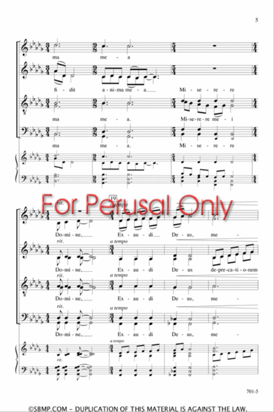 Timor et tremor - SATB divisi Octavo Divisi scores gallery preview page 4