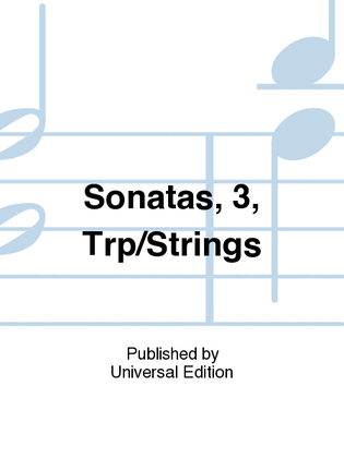 Book cover for Sonatas, 3, Trp/Strings