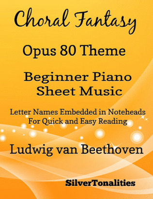 Book cover for Theme from Choral Fantasy Opus 80 Beginner Piano Sheet Music