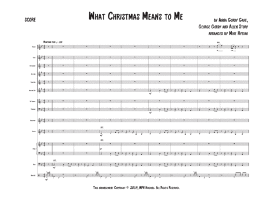What Christmas Means To Me Flute scores gallery preview page 1