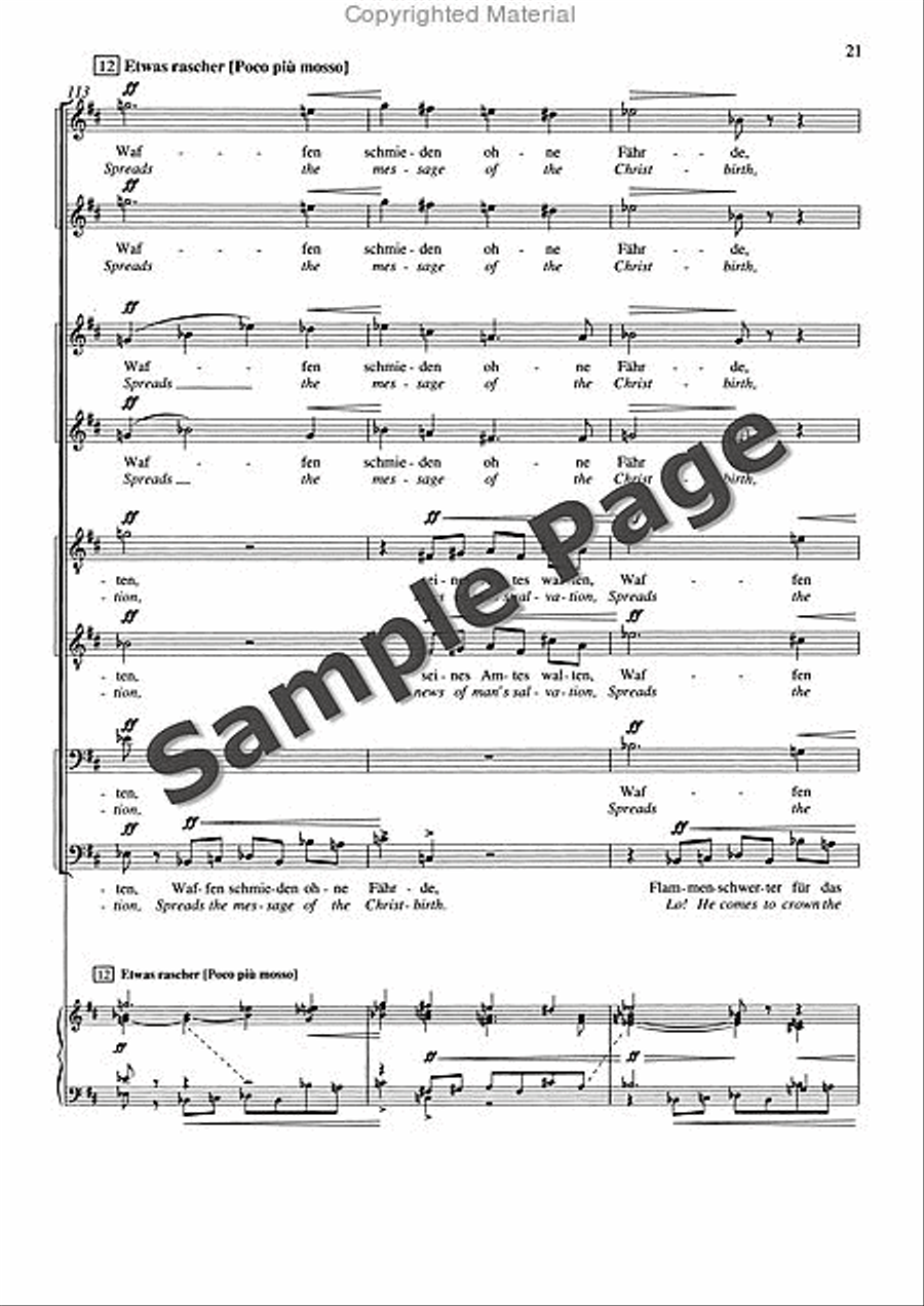 Friede auf Erden, Op. 13 Divisi scores gallery preview page 22