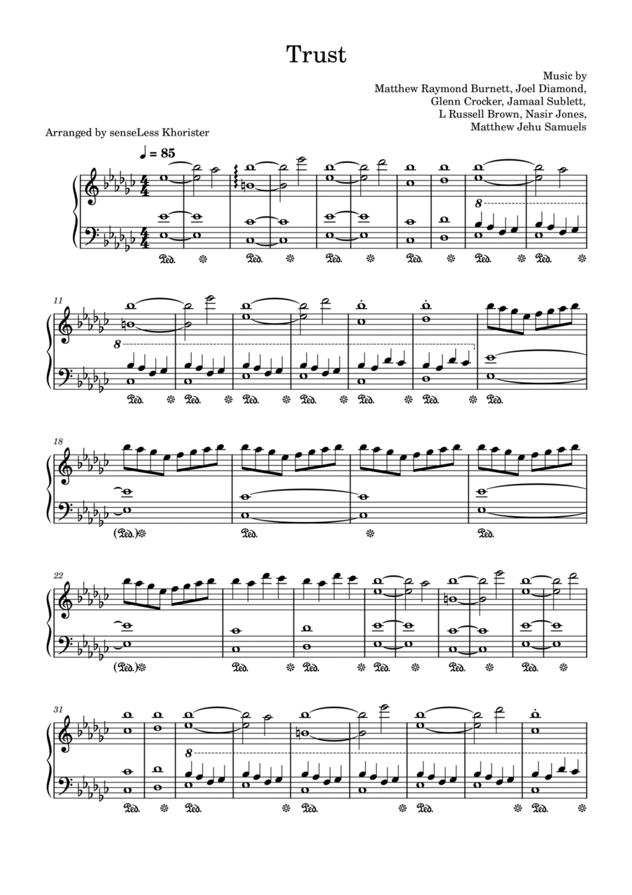 Trust Easy Piano scores gallery preview page 1
