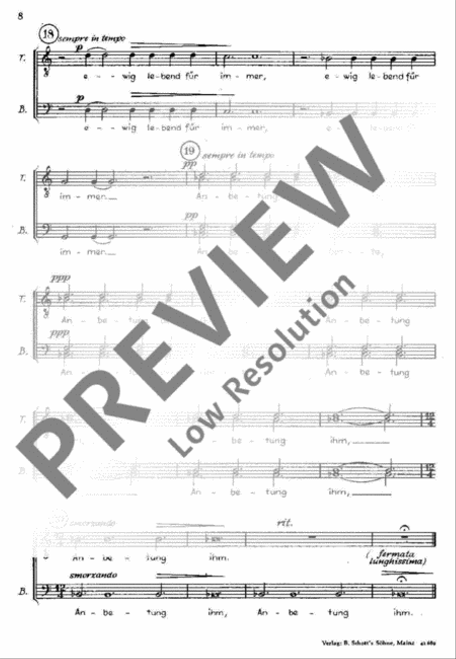 Kantate Nr. 7 TTBB scores gallery preview page 9