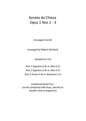 Book cover for Sonata da Chiesa Op 1 nos 1-3