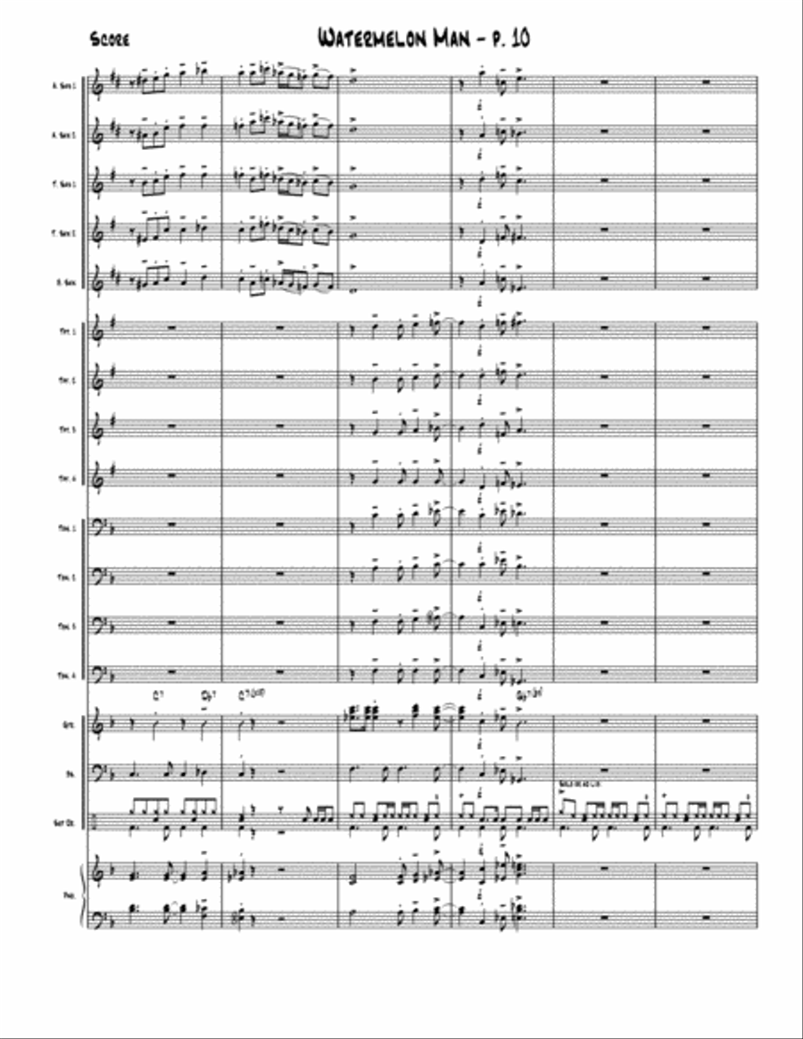 Watermelon Man Jazz Ensemble scores gallery preview page 11