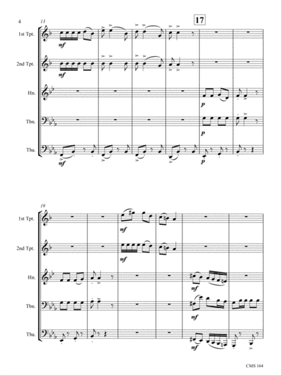 Ben Hur Chariot Race March Brass Quintet scores gallery preview page 4