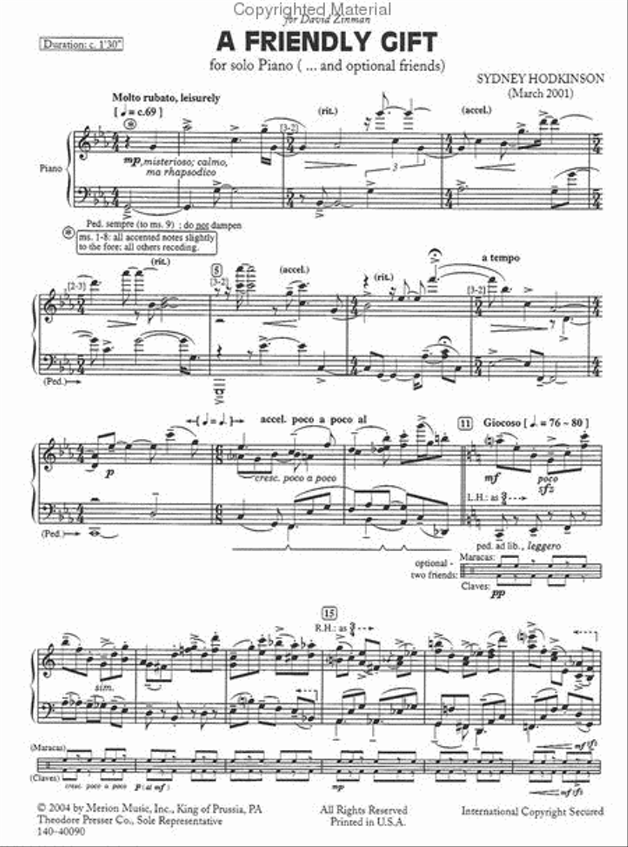 A Friendly Gift Chamber Music scores gallery preview page 2