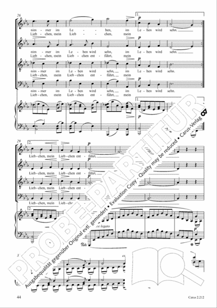 Love songs. Choral collection with CD 4-Part scores gallery preview page 36