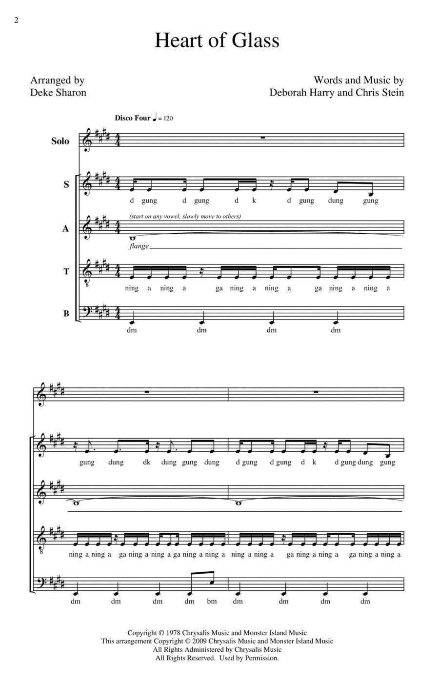 Heart Of Glass 4-Part scores gallery preview page 1