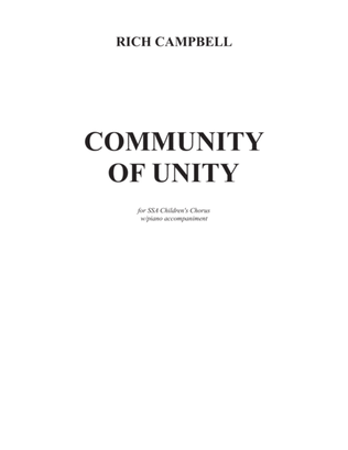 Community Of Unity