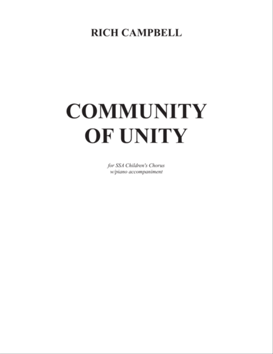 Community Of Unity Community Of Unity SSA scores gallery preview page 1