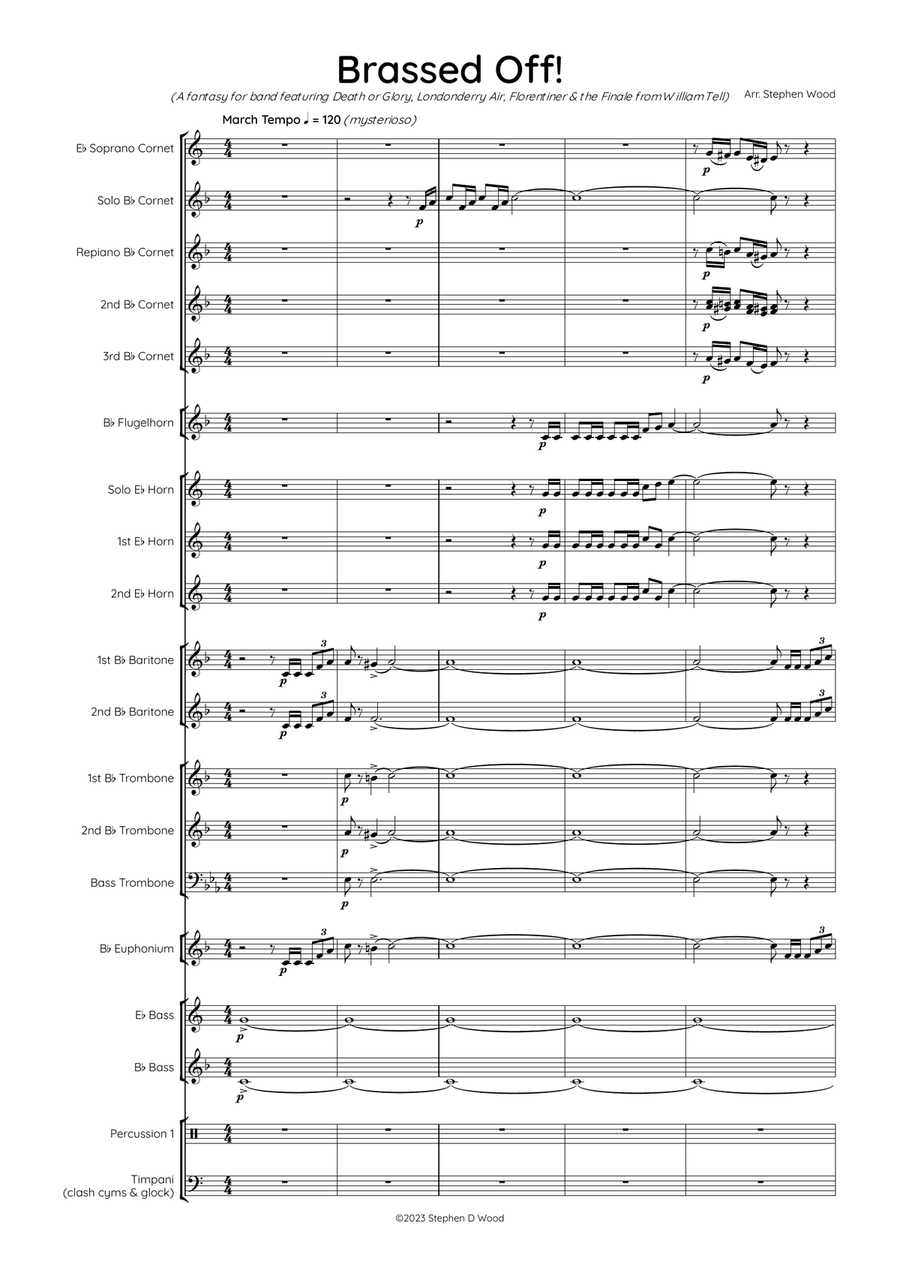 BRASSED OFF! Brass Band scores gallery preview page 1