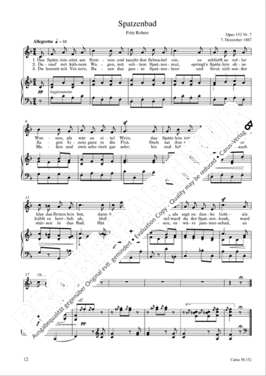 Liederbuch fur Kinder op. 152 Choir scores gallery preview page 13