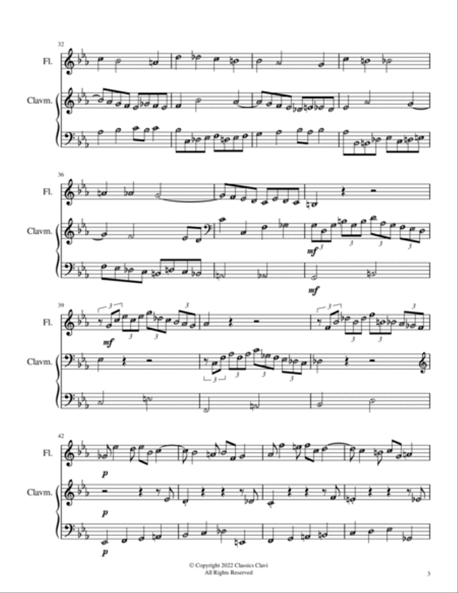Musical Offering, Ricercar A 3, BWV 1079 Flute Solo scores gallery preview page 3