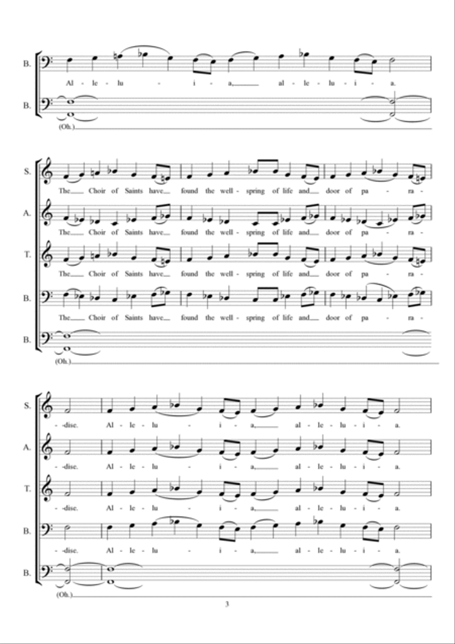 Song For Athene 4-Part scores gallery preview page 3