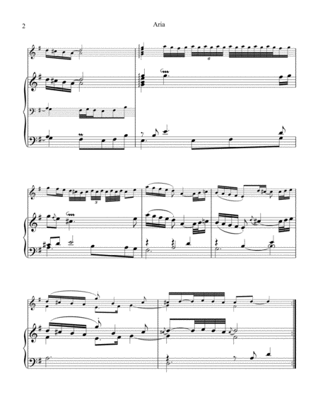 Aria (Goldberg var.) BWV 988, ornamented, for piano solo image number null